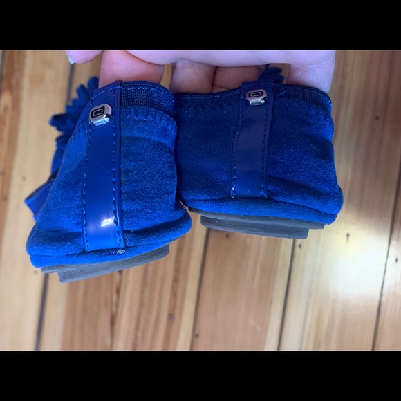 Blue Suede Women’s Ballet Flats - Picture 5 of 9